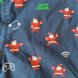 H&M Kids Navy Santa Gaming Shirt